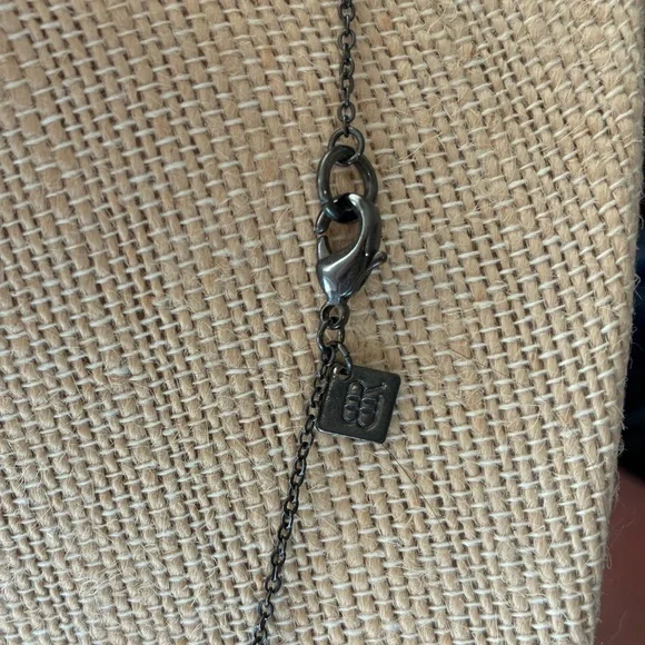 Banana Republic Gunmetal and Gold Tone Beaded Pendant Necklace - Picture 3 of 3